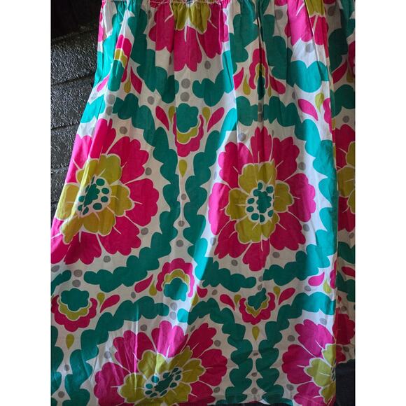 Mini Boden Floral Colorful Midi Smocked Girls Sleeveless sundress size 11/12 - Picture 2 of 5